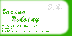 dorina mikolay business card